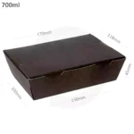 Black - 700ml A Kraft Paper Lunch Box 200ctn