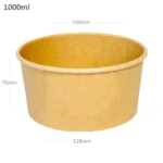 1000ml Kraft Paper Salad Bowl 300ctn