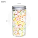 500ml/70mm PET Plastic Jar Alu Cap 100/ctn