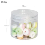 150 ml 70mm PET Plastic Jar Clear PP Cap 100ctn