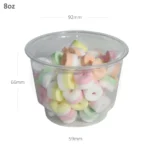 8oz PET Plastic Ice Cream Cup 1000ctn