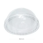 92mm PET Plastic Dome Lid No Hole 1000ctn