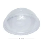 90mm PET Plastic Dome Lid X hole 1000ctn