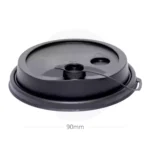 90mm PP Plastic Black Connected Lid 1000ctn