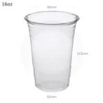 16oz98mm PET Plastic Cup 1000ctn