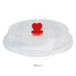 90mm PP Plastic Clear Lid With Red Heart 1000/ctn