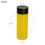 300ml PET Plastic Bottle with Black PP Cap 100ctn