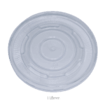 118mm PP Plastic Soup Cup Lid 500ctn