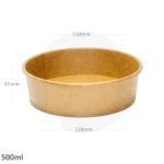 500ml Kraft Paper Salad Bowl 300ctn