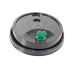 90mm PP Plastic Black with green Heart Lid 1000ctn