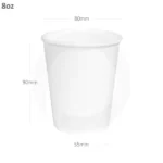 8oz Single Wall White Paper Cup 1000ctn