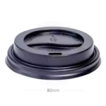 80mm PS Plastic Black No Cap Lid 1000ctn