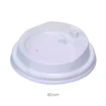80mm PS Plastic White with Cap Lid 1000ctn