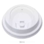 90mm PS Plastic White with Cap Lid 1000ctn