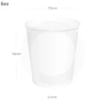 6oz Single Wall White Paper Cup 1000ctn