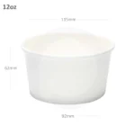 12oz White Paper Soup Cup 500ctn