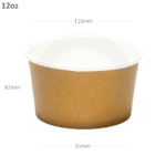 Brown - 12oz White Paper Soup Cup 500ctn