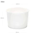 16oz White Paper Soup Cup 500ctn