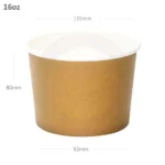 Brown - 16oz White Paper Soup Cup 500ctn