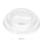 62mm PS Plastic White No Cap Lid 500ctn