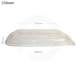 230mm PET Plastic Sugarcane Bowl Lid 300/ctn