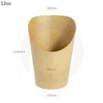 12oz Kraft Paper Fries Cup 500ctn