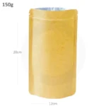 150g Kraft Stand Up Ziplock Bag 250ctn