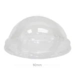 92mm PET Plastic No Hole Dome Lid 1000ctn