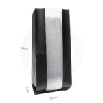 Black - #5 Satchel Window White Paper Bag 1000ctn