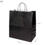 Black - #7 White Paper Twisted Handle Bag 200ctn