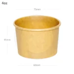 4oz Kraft Paper Ice Cream Cup 1000ctn