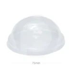 75mm PET Plastic No Hole Dome Lid 1000ctn