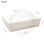 700ml A White Paper Lunch Box 200ctn