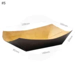 Black - #5 Kraft Paper Food Tray 500ctn