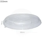 215 mm PET Plastic 16 g Sugarcane Bowl Lid 300/ctn