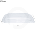 228 mm PET Plastic Sugarcane Bowl Lid 300/ctn