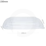 228 mm PET Plastic Sugarcane Bowl Lid 300/ctn