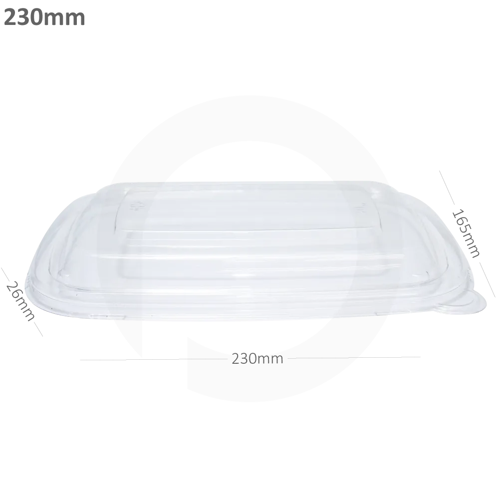 228 mm PET Plastic Sugarcane Bowl Lid 300/ctn - Image 1