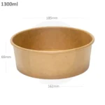 1300ml Kraft Paper Salad Bowl 300/ctn