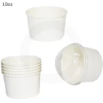 10oz White Paper Ice Cream Cup 1000/ctn - Image 3