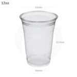 12oz/92mm PET Plastic Cup 1000/ctn