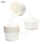 12oz White Paper Soup Cup 500ctn - Image 3