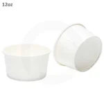 12oz White Paper Soup Cup 500ctn - Image 2