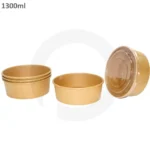 1300ml Kraft Paper Salad Bowl 300/ctn - Image 3