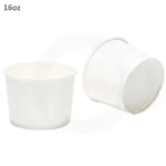 16oz White Paper Soup Cup 500ctn - Image 2