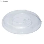 215 mm PET Plastic 16 g Sugarcane Bowl Lid 300/ctn - Image 2