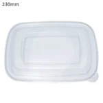 230mm PET Plastic Sugarcane Bowl Lid 300/ctn - Image 3