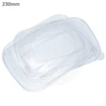 230mm PET Plastic Sugarcane Bowl Lid 300/ctn - Image 2