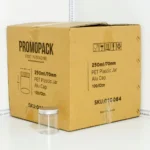250ml/70mm PET Plastic Jar Alu Cap 100/ctn - Image 3