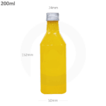 200ml PET Plastic Bottle with Alu Cap 300ctn
